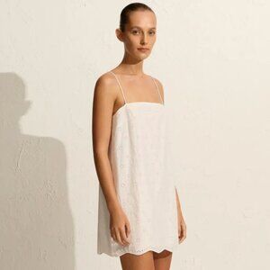 Matteau Broderie Shift Mini Dress Size 2 (US 4)